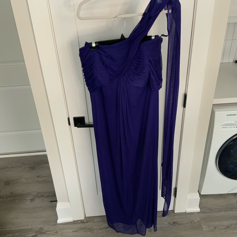 Elegant Purple One-Shoulder Dress